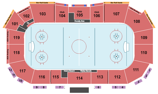 Midco Arena Seating Chart: Hockey