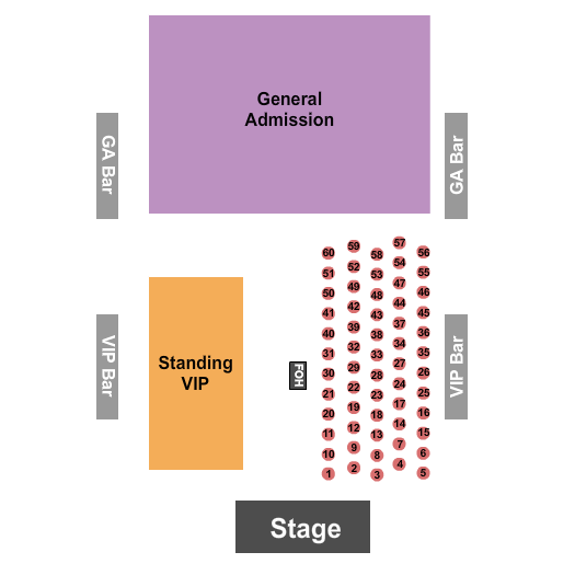 Midland County Horseshoe Arena Seating Chart: Endstage GA/Tables