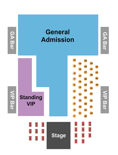 Midland County Horseshoe Arena Seating Chart: GA/Tables/Couches