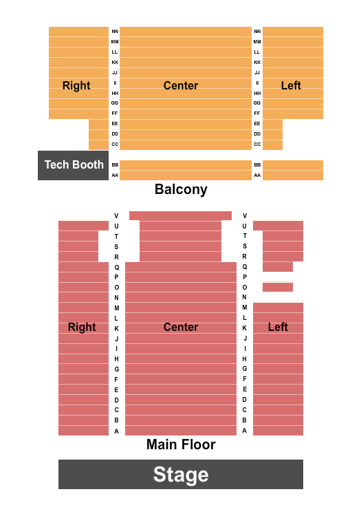 Midwest Theater Seating Chart: Endstage