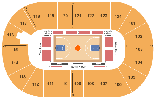 Mary Brown's Centre Seating Chart: Basketball
