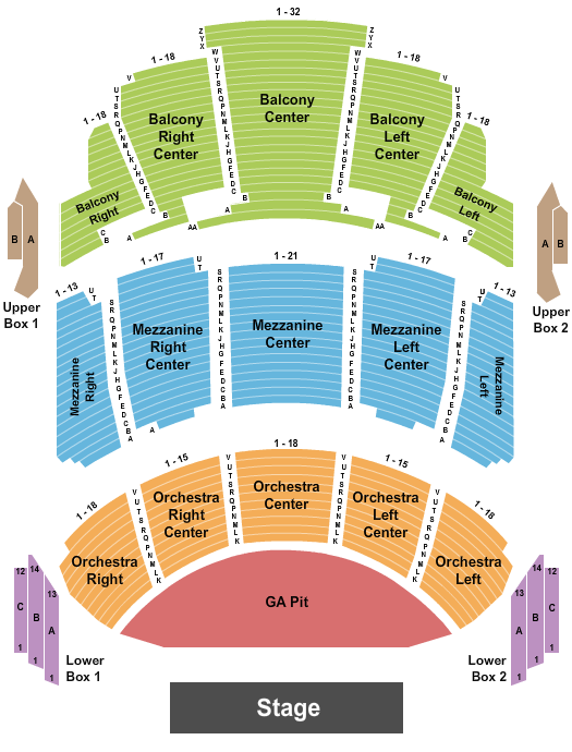 Miller High Life Theatre Seating Chart: Endstage GA Pit