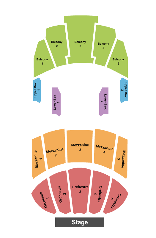 Miller High Life Theatre Seating Chart: Endstage No Pit