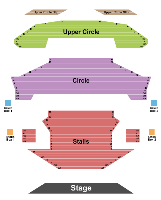 Milton Keynes Theatre Seating Chart: Endstage