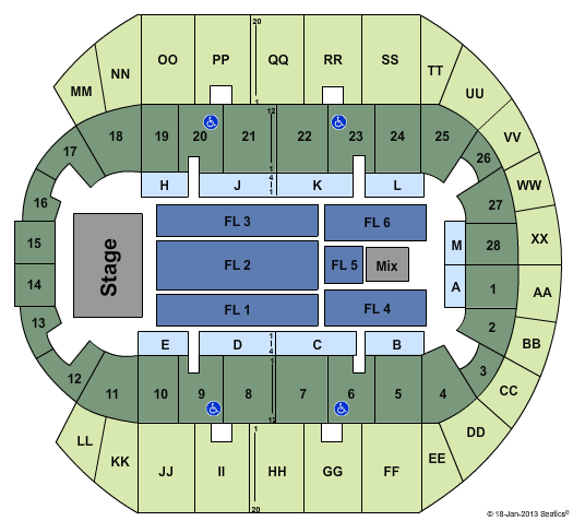 Mississippi Coast Coliseum Seating Chart