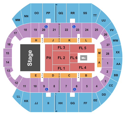 Mississippi Coast Coliseum Seating Chart: Guns N' Roses