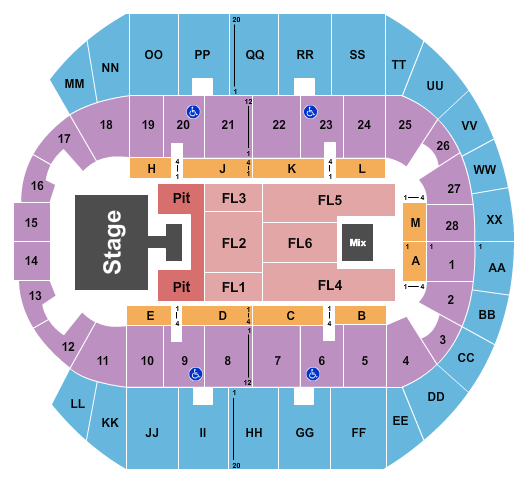 Mississippi Coast Coliseum Seating Chart: Jason Aldean 1