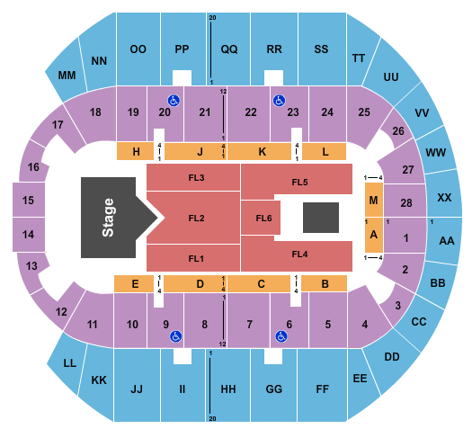 Mississippi Coast Coliseum Seating Chart: Rascal Flatts