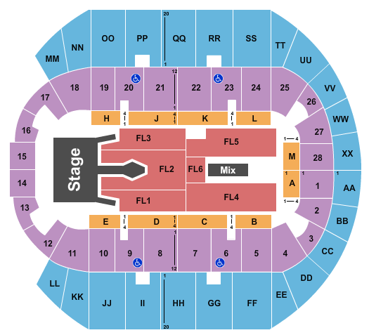 Mississippi Coast Coliseum Seating Chart: Tim McGraw 2023