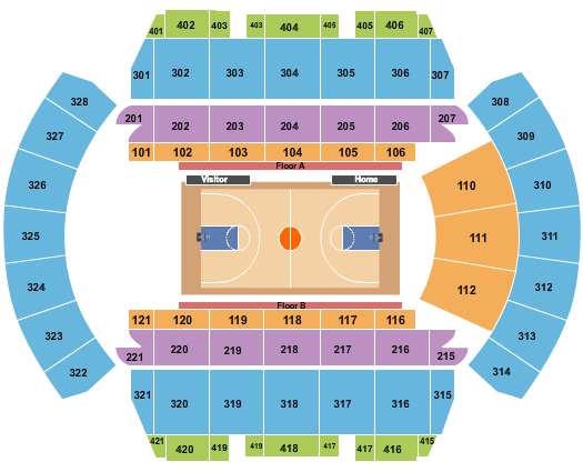 Mississippi Coliseum Seating Chart: Basketball