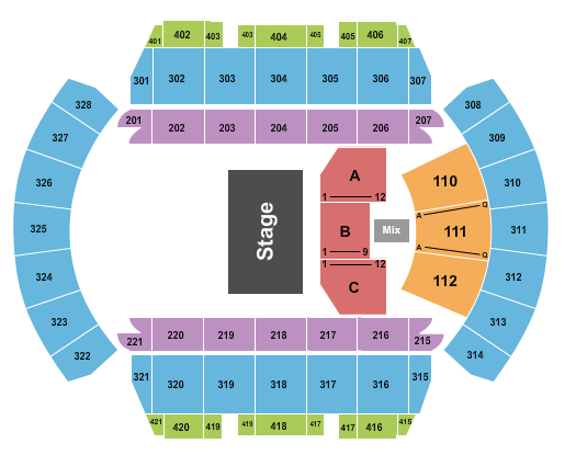 Mississippi Coliseum Seating Chart: Endstage
