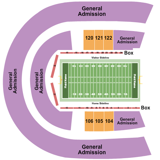 Mississippi Veterans Memorial Stadium Map