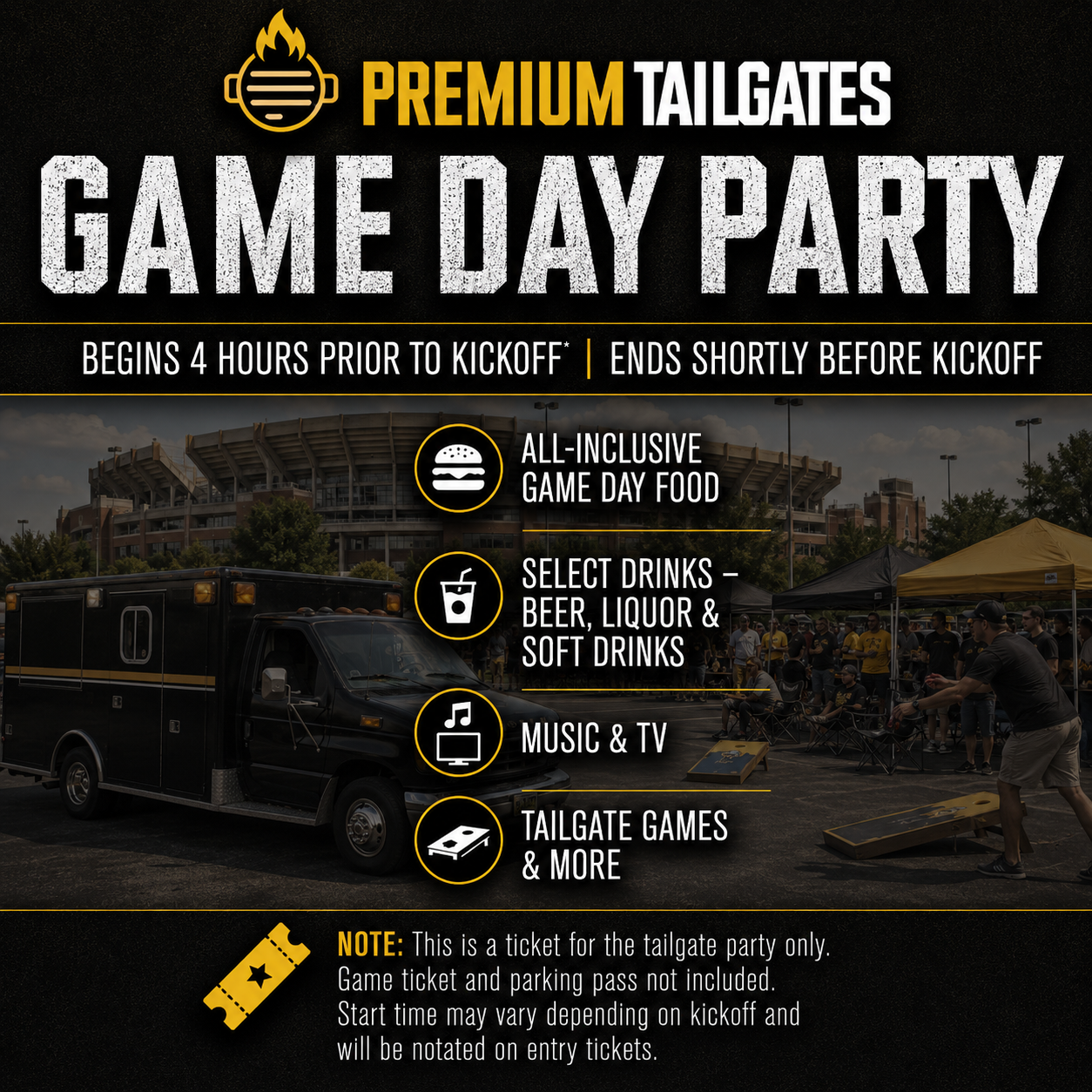 Premium Tailgate Lot - MO Seating Chart: Premium Tailgate - Tigers
