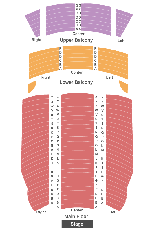 Missouri Theater - Columbia Seating Chart: End Stage