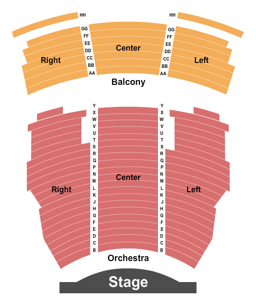 Haggin Auditorium at Mitchell Fine Arts Center Seating Chart: End Stage