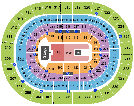 Moda Center at the Rose Quarter Seating Chart: Billy Strings