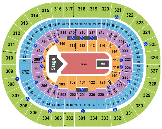 Moda Center at the Rose Quarter Seating Chart: Jelly Roll