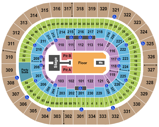 Moda Center at the Rose Quarter Seating Chart: Kelsea Ballerini