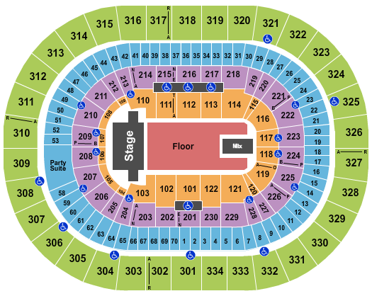 Moda Center at the Rose Quarter Seating Chart: TSO