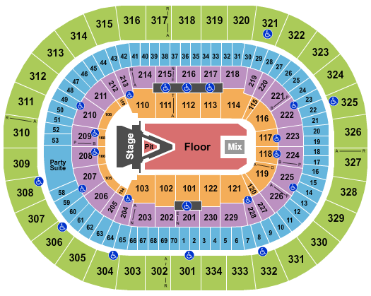 Moda Center at the Rose Quarter Seating Chart: Aerosmith 2023
