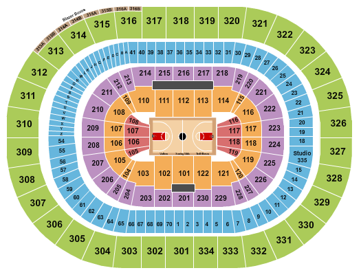 Moda Center at the Rose Quarter Seating Chart: Basketball