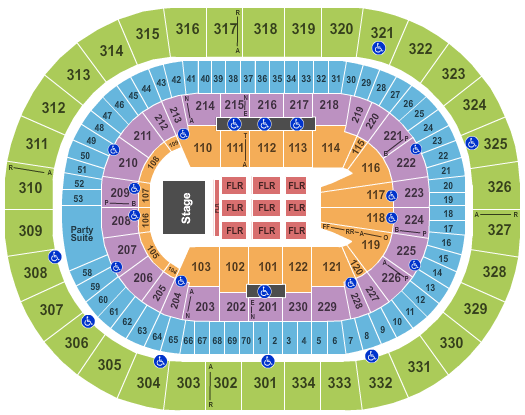 Moda Center at the Rose Quarter Map