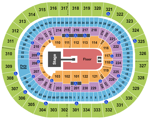 Moda Center at the Rose Quarter Seating Chart: Muse 2