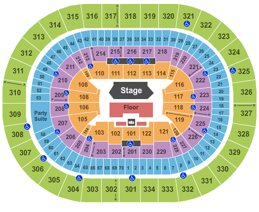 Moda Center at the Rose Quarter Seating Chart: Theater Of The Clouds