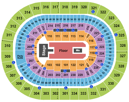 Moda Center at the Rose Quarter Seating Chart: Wu-Tang Clan