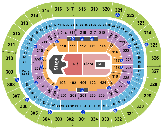Moda Center at the Rose Quarter Seating Chart: Ghost