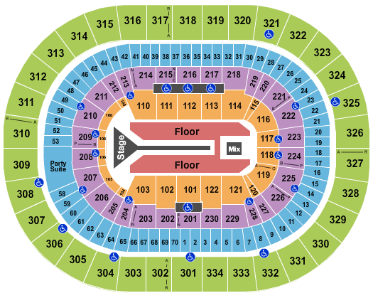 Moda Center at the Rose Quarter Seating Chart: Maroon 5