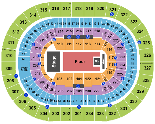 Moda Center at the Rose Quarter Seating Chart: Ricardo Arjona