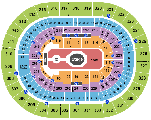 Moda Center at the Rose Quarter Seating Chart: Tame Impala