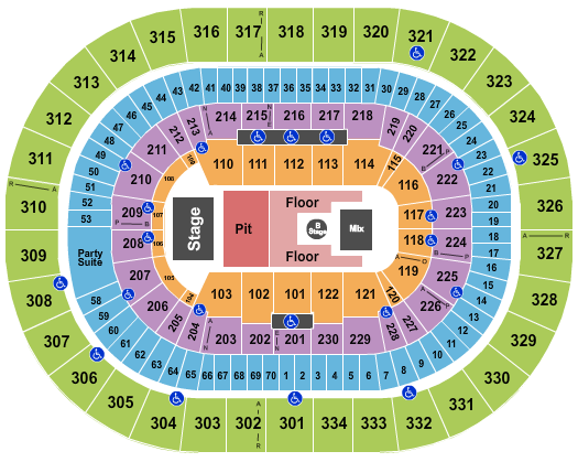 Moda Center at the Rose Quarter Seating Chart: Tyler Childers