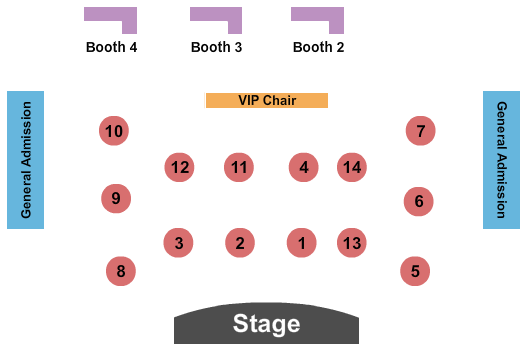 Modern Showrooms at Alexis Park Seating Chart: Endstage Tables