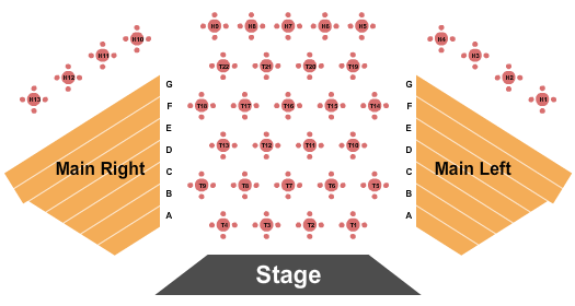 Moe Auditorium At Center for the Arts of Bonita Springs Seating Chart: Endstage Tables 2