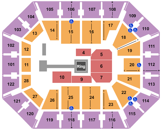 Mohegan Sun Arena - CT Seating Chart: Bare Knuckle Fighting