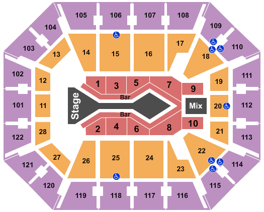 Mohegan Sun Arena - CT Seating Chart: Blake Shelton