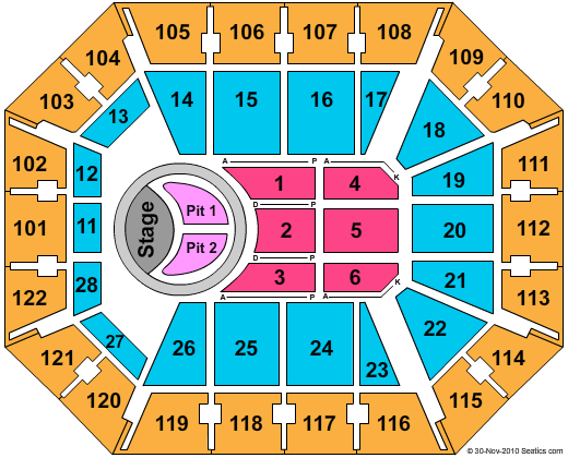 Mohegan Sun Arena - CT Seating Chart