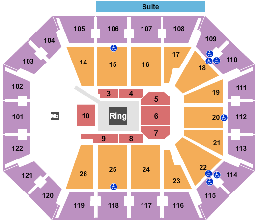 Mohegan Sun Arena - CT Seating Chart: Boxing 2