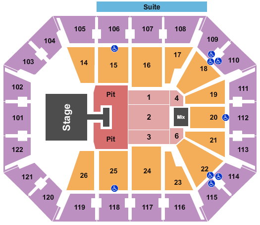 Mohegan Sun Arena - CT Seating Chart: Brad Paisley