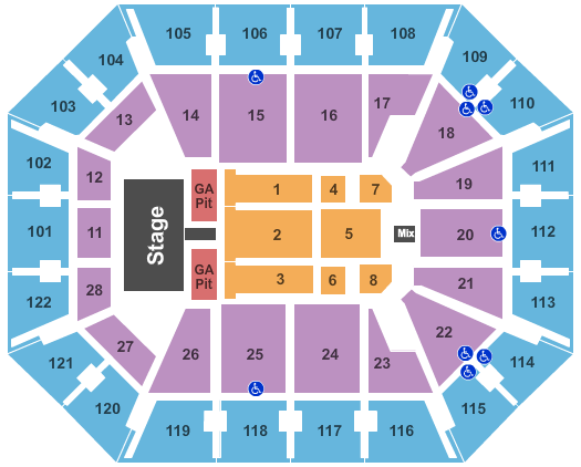 Mohegan Sun Arena - CT Seating Chart: Brantley Gilbert