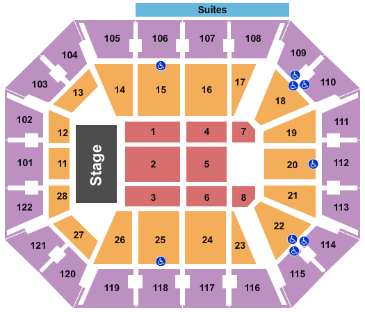 Mohegan Sun Arena - CT Seating Chart: Concert