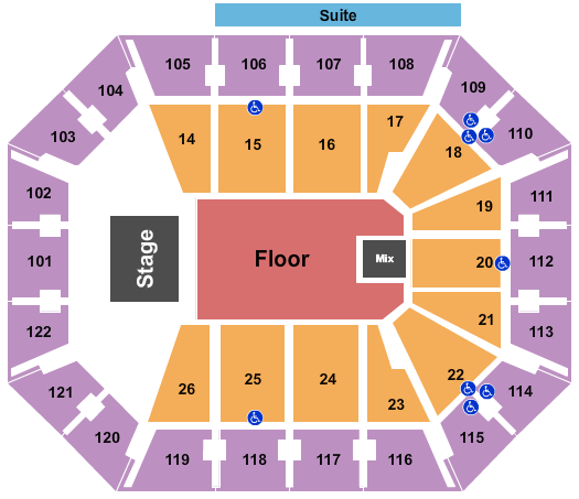 Mohegan Sun Arena - CT Seating Chart: Endstage GA Floor 2
