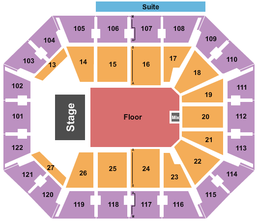 Mohegan Sun Arena - CT Seating Chart: Endstage GA Floor
