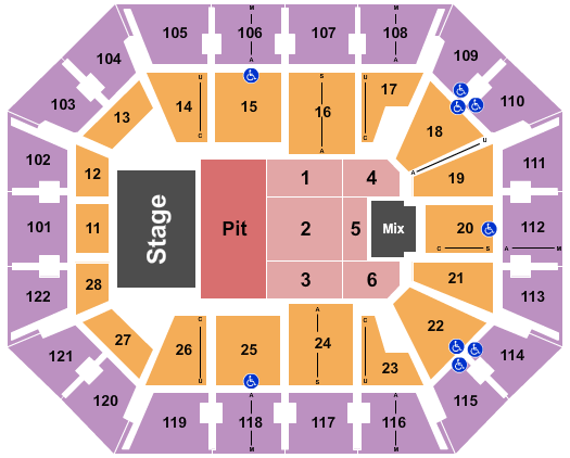 Mohegan Sun Arena - CT Seating Chart: Endstage GA Pit 3