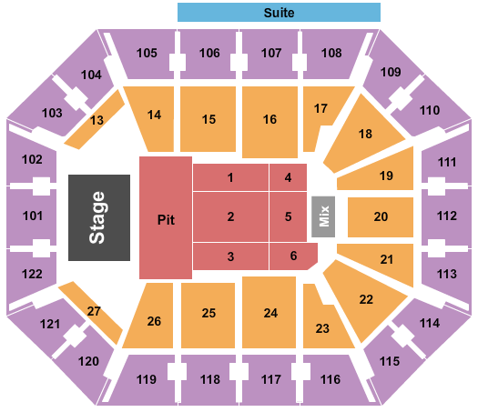 Mohegan Sun Arena - CT Seating Chart: Endstage GA Pit