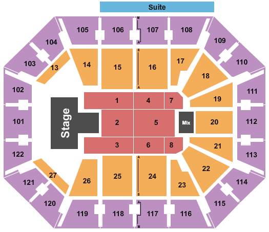 Mohegan Sun Arena - CT Seating Chart: Endstage Wide Catwalk