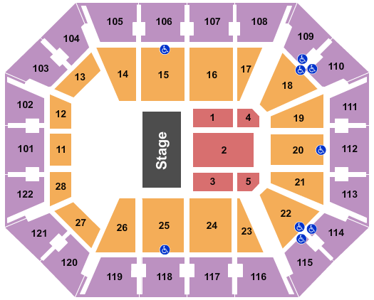 Mohegan Sun Arena - CT Seating Chart: Half House 2