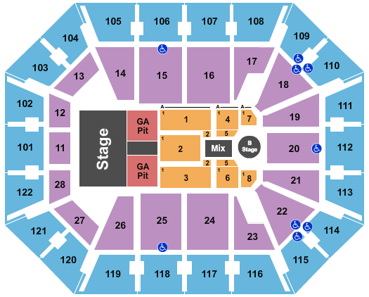 Mohegan Sun Arena - CT Seating Chart: Imagine Dragons